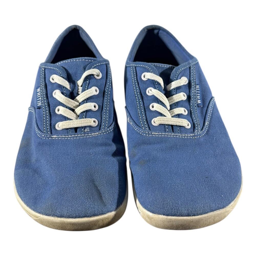 WHITIN Minimalist Barefoot Blue Canvas Sneakers Size 42 US 9.5 Men’s - Picture 4 of 9